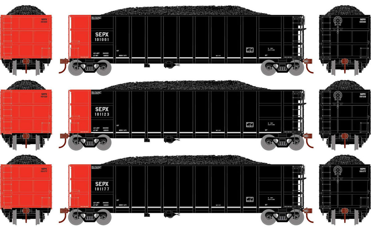Athearn HO ATH7674 Thrall High Side Gondola with Load SEPX #1 3-Pack