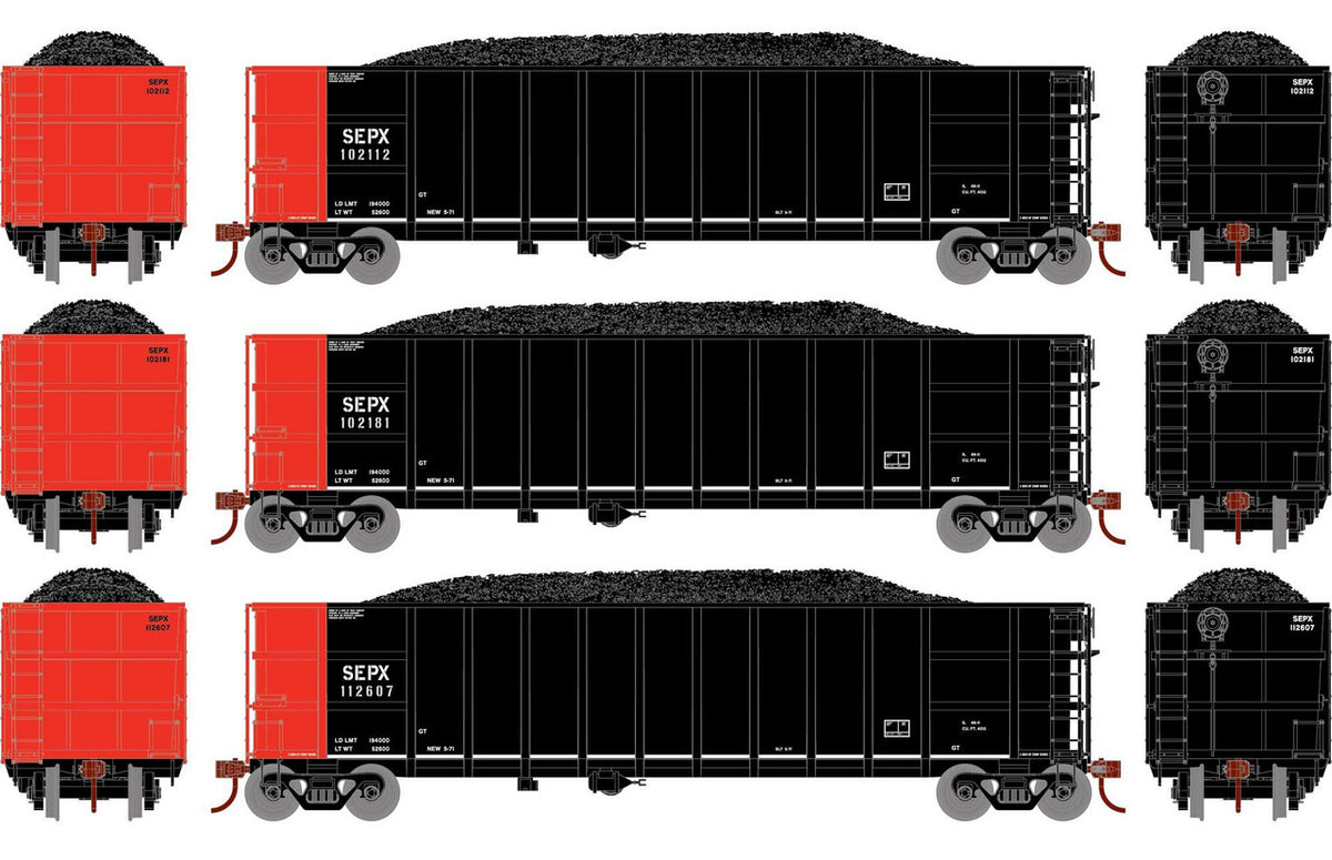 Athearn HO ATH7675 Thrall High Side Gondola with Load SEPX #2 3-Pack