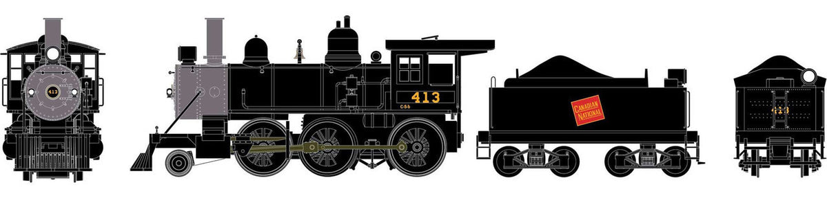 Athearn RTR HO ATH87320 DCC/Econami Sound Equipped Old Time 2-6-0 Mogul Steam Locomotive Canadian National CN #413