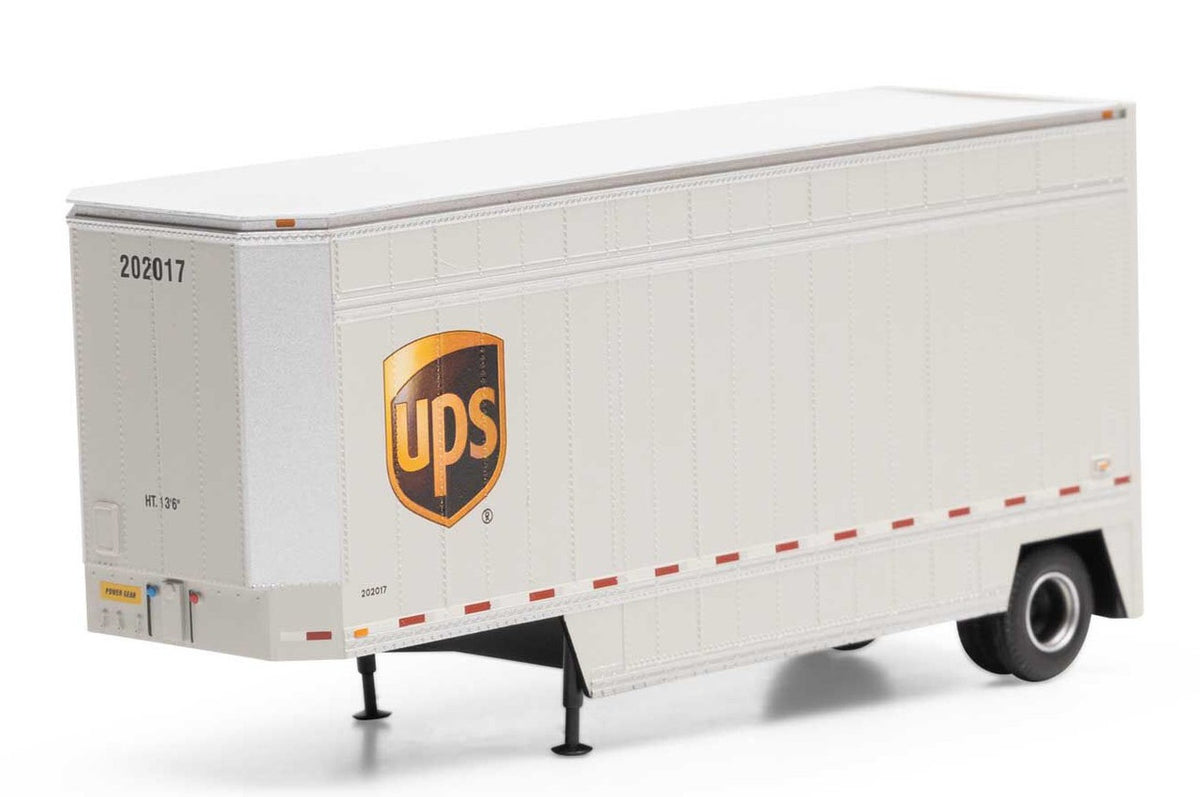 Athearn HO ATH90208 28' Drop Sill Trailer UPS 'with Shield' UPSZ #202017