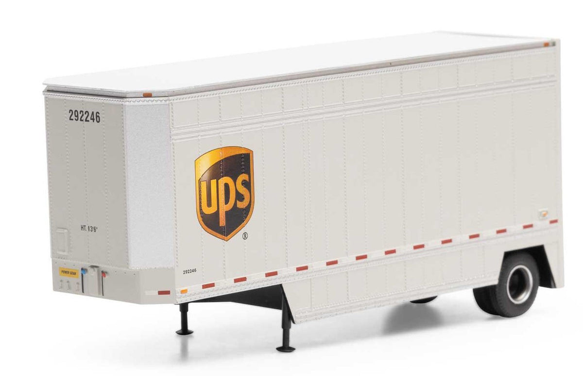 Athearn HO ATH90209 28' Drop Sill Trailer UPS 'with Shield' UPSZ #292246
