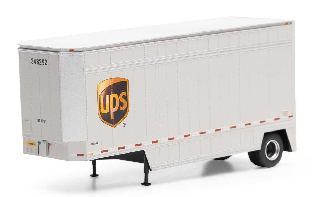 Athearn HO ATH90212 28' Drop Sill Trailer UPS 'with Shield' UPSZ #348292