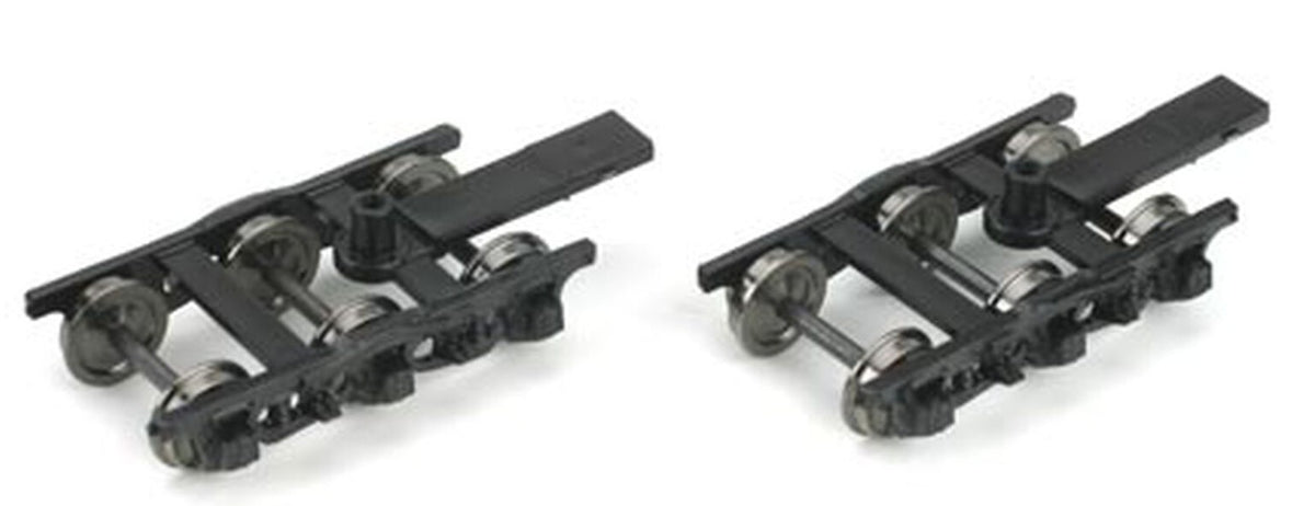 Athearn HO ATH90413 6-Wheel Passenger Truck Black 36" Metal Wheels 2-Pack