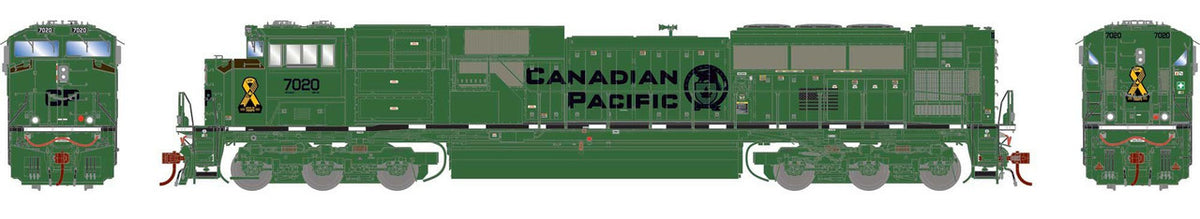 Athearn Genesis HO ATHG-1157 DCC/Tsunami 2 Sound Equipped EMD SD70ACU Locomotive Canadian Pacific Military Tribute CP #7020 'NATO Green'