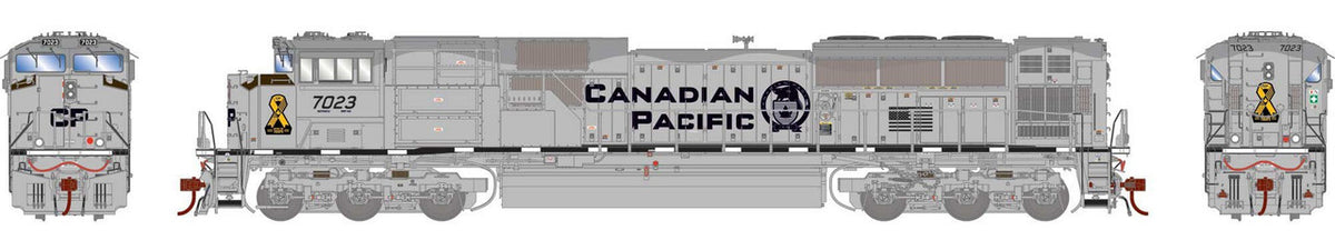 Athearn Genesis HO ATHG-1160 DCC/Tsunami 2 Sound Equipped EMD SD70ACU Locomotive Canadian Pacific Military Tribute CP #7023 'Two-Tone Grey'