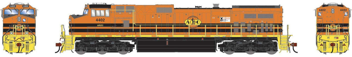 Athearn Genesis HO ATHG-1302 DCC/Tsunami 2 Sound Equipped GE Dash 9-44CW Locomotive ARZC w/Heralds & OLS Logo ARZC #4402