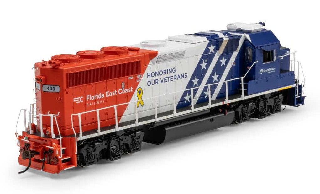 Athearn Genesis HO ATHG-1765 DCC/Tsunami 2 Sound Equipped EMD GP40-2 Locomotive Florida East Coast 'Honoring Our Veterans' FEC #430