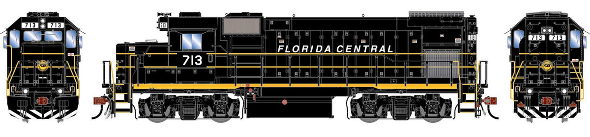 Athearn Genesis HO ATHG-1880 DCC Ready EMD GP15-1 Locomotive Florida Central Railroad FCEN #713