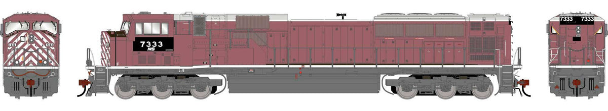 Athearn Genesis HO ATHG-1937 DCC/Tsunami 2 Sound Equipped EMD SD90MAC Locomotive Primed For Grime NS 'Ex-CEFX' #7333
