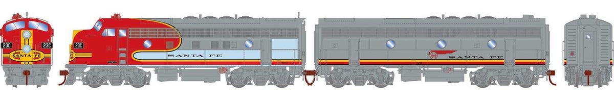 Athearn Genesis HO ATHG19361 DCC Ready EMD F3A/B Set Santa Fe 'Passenger Warbonnet' ATSF #23C/#16B