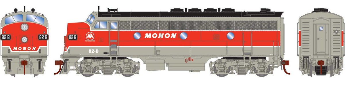 Athearn Genesis HO ATHG19580 DCC Ready EMD F3A Locomotive Monon #82-B