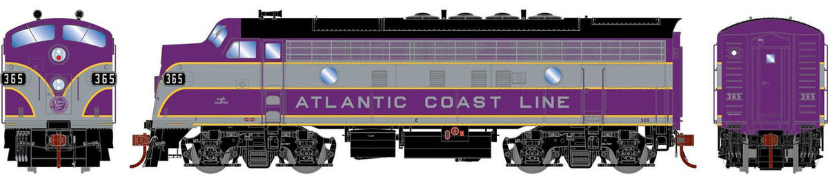 Athearn Genesis HO ATHG19685 DCC/Tsunami 2 Sound Equipped EMD F7A Locomotive Atlantic Coast Line ACL #365
