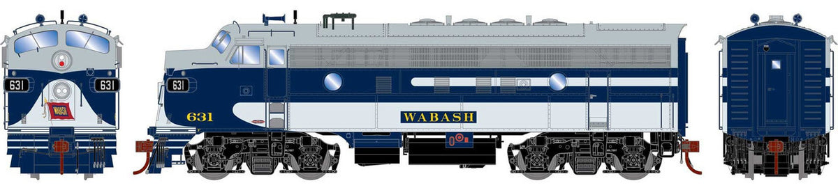 Athearn Genesis HO ATHG19690 DCC/Tsunami 2 Sound Equipped EMD F7A Locomotive Wabash WAB #631