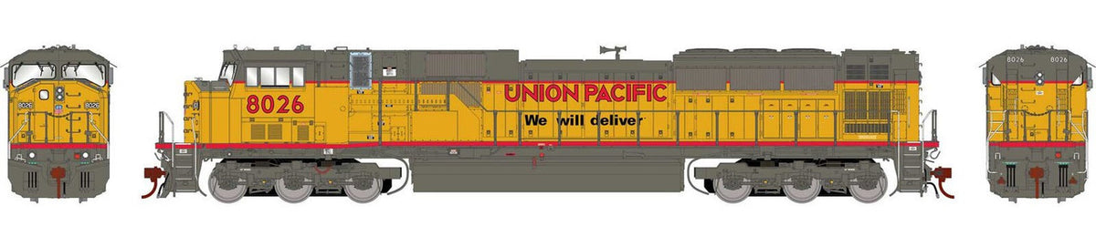 Athearn Genesis HO ATHG27377 DCC/Tsunami 2 Sound Equipped EMD SD9043MAC Locomotive Union Pacific UP #8026