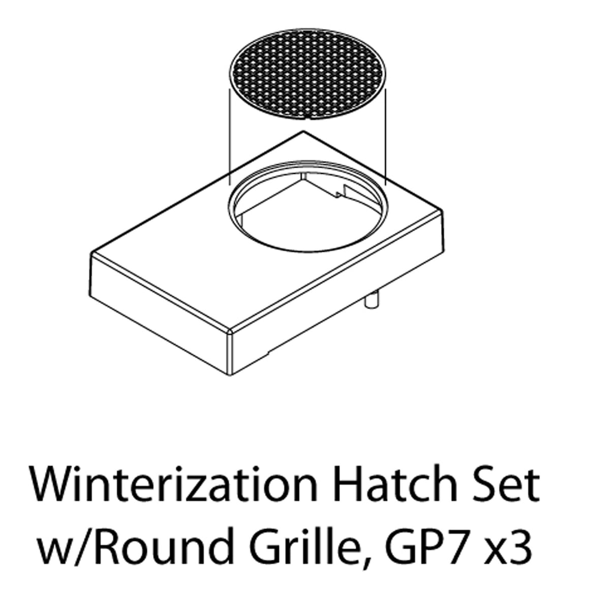 Athearn Genesis HO ATHG62287 Winterization Hatch Set GP-7 3-Pack