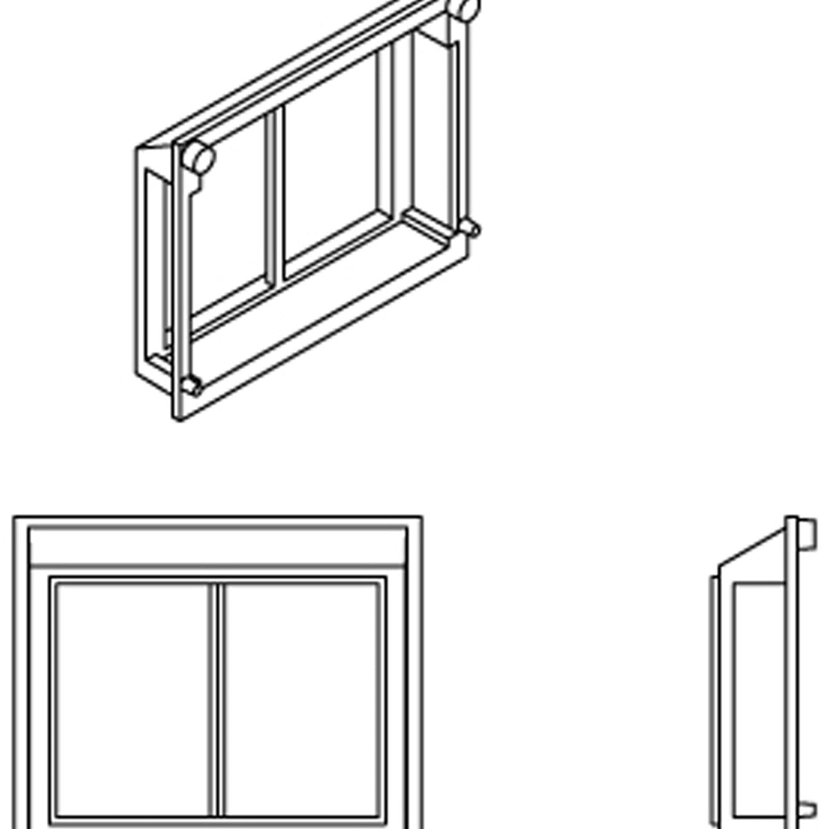 Athearn Genesis HO ATHG68221 All-Weather Window Set 2 Pane/Steep/Angle 6-Pack