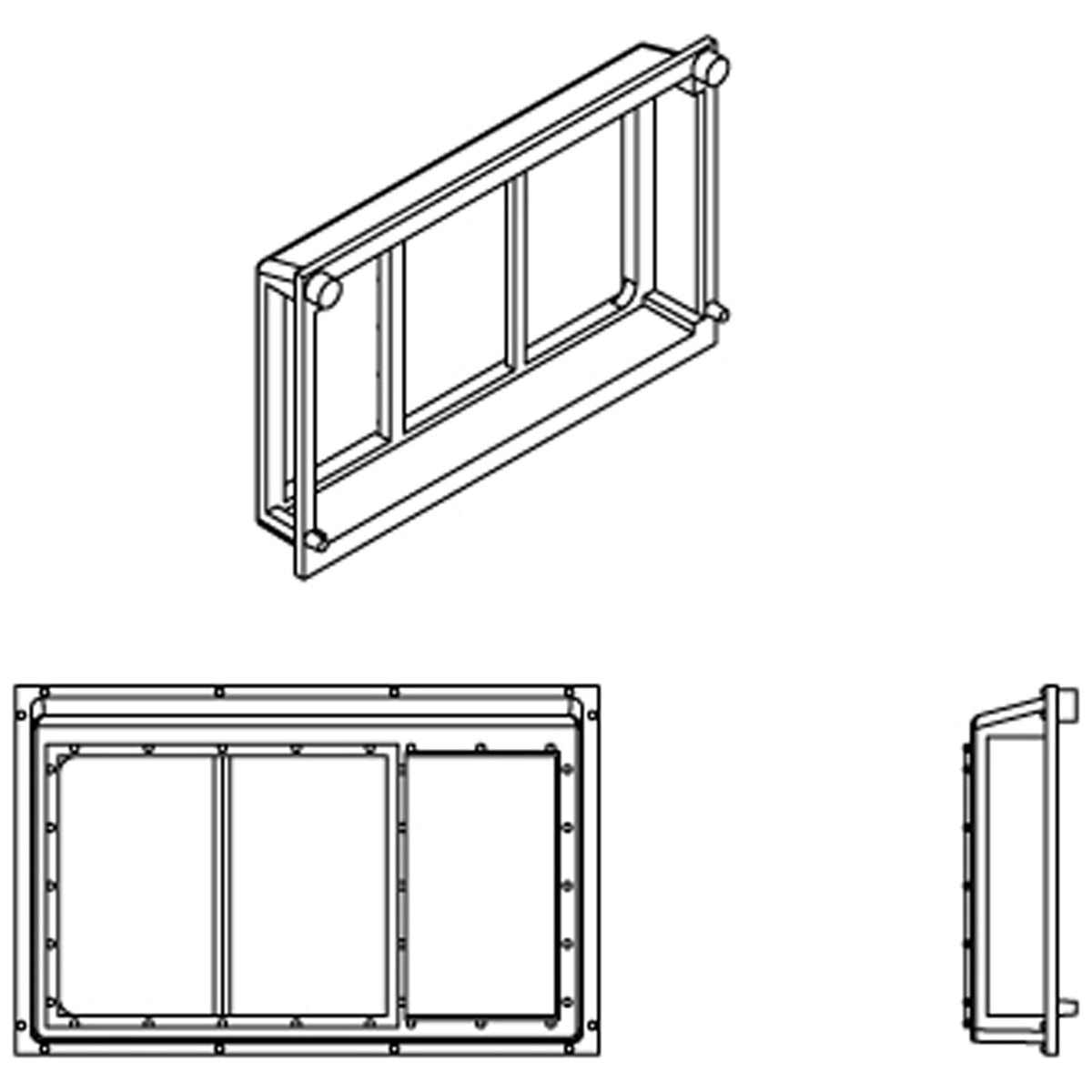 Athearn Genesis HO ATHG68222 All-Weather Window 3 Pane 6-Pack