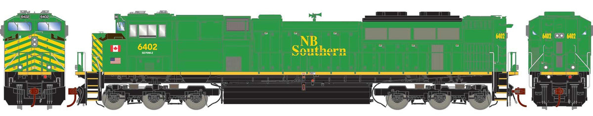 Athearn Genesis HO ATHG75667 DCC/Tsunami 2 Sound Equipped EMD SD70M-2 Locomotive New Brunswick Southern Railway NBSR #6402