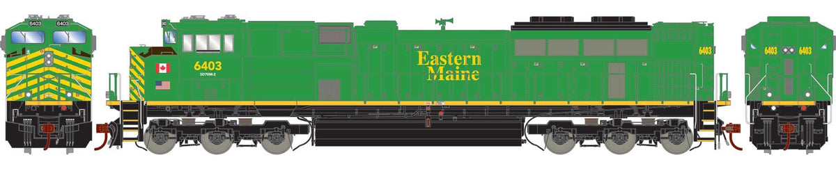 Athearn Genesis HO ATHG75668 DCC/Tsunami 2 Sound Equipped EMD SD70M-2 Locomotive Eastern Maine NBSR #6403