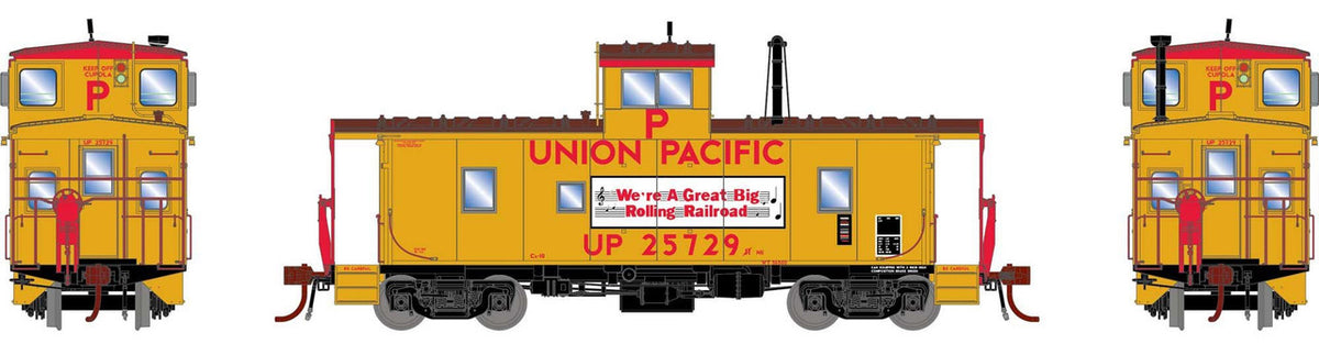 Athearn Genesis HO ATHG79038 DCC/Tsunami Soundcar Equipped ICC Caboose with Lights & Sound Union Pacific Class CA-10 UP #25729
