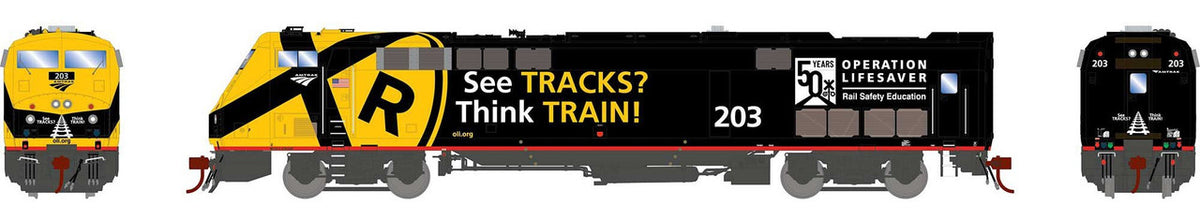Athearn Genesis HO ATHG81337 DCC/Tsunami 2 Sound Equipped GE P42DC Locomotive Amtrak 'Operation Lifesaver' AMTK  #203