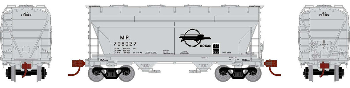 Athearn Genesis N ATHGN24696 ACF 2970 Covered Hopper Mo-Pac MP #706027