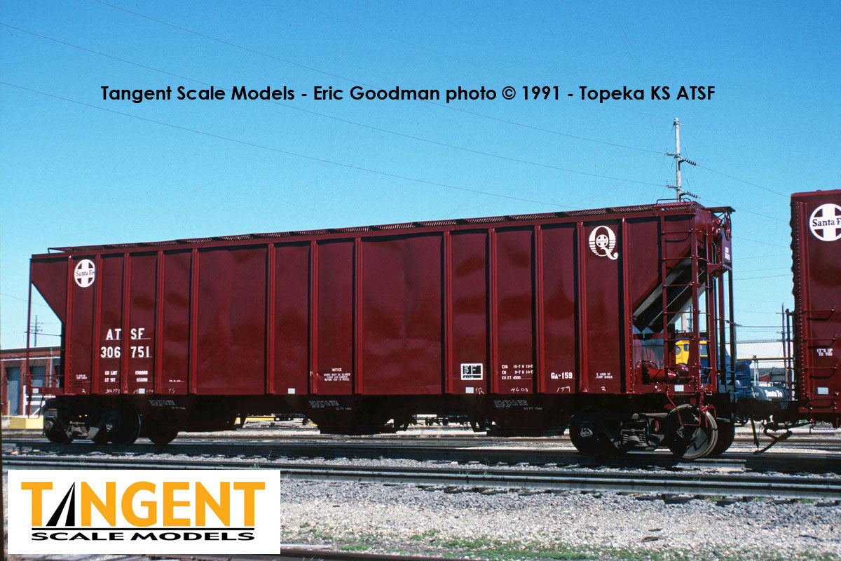 Tangent Scale Models HO 28010-06 GATC 4500 Covered Hopper ATSF 'Quality Repaint 1991' ATSF #307017