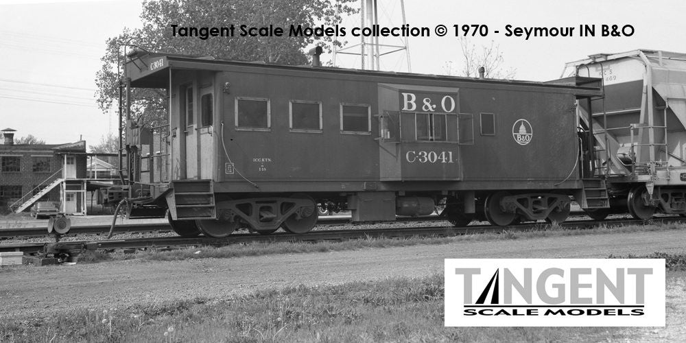Tangent Scale Models HO 60010-10 International Car Company B&O Class I-18 Steel Bay Window Caboose Baltimore & Ohio 'Original Blue 1968+' B&O #C-3037