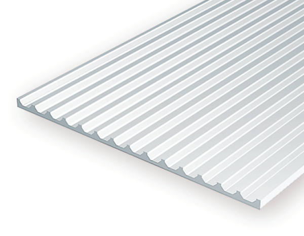 Evergreen Scale Models 4543 - .040" Thick .100" Groove Spacing Opaque White Polystyrene Board and Batten Siding - 1 Piece