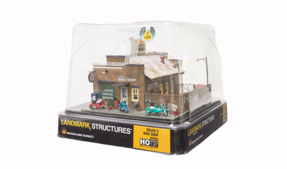 Woodland Scenics HO BR5045 Built Up Deuce's Bike Shop