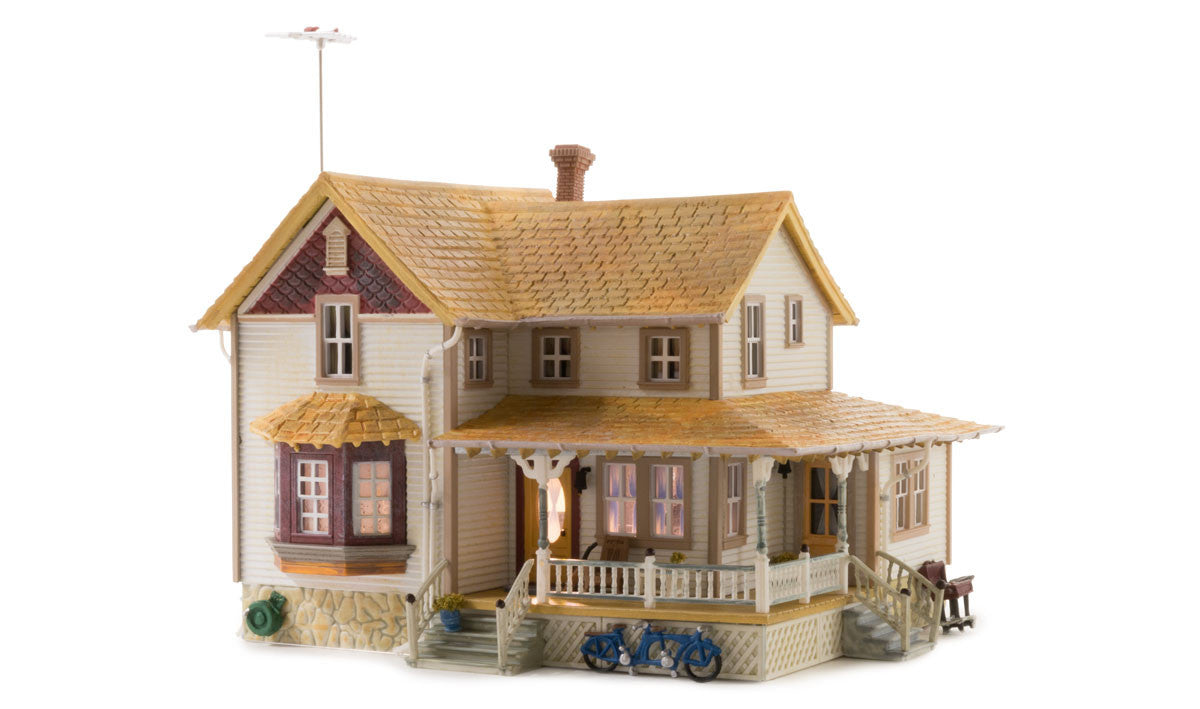 Woodland Scenics HO BR5046 Built Up Corner Porch House