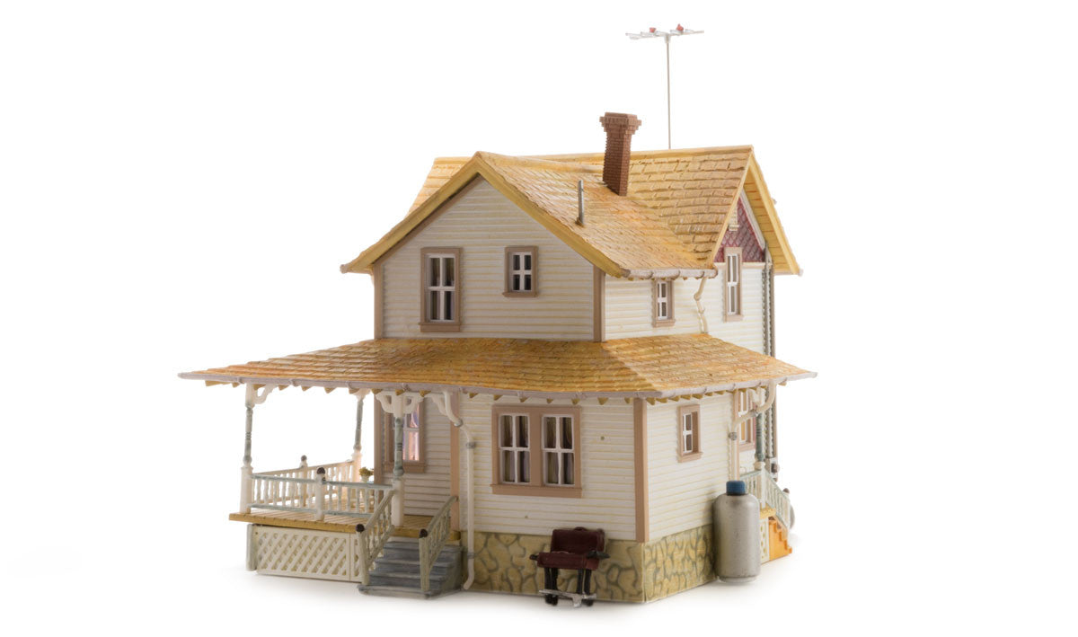 Woodland Scenics HO BR5046 Built Up Corner Porch House