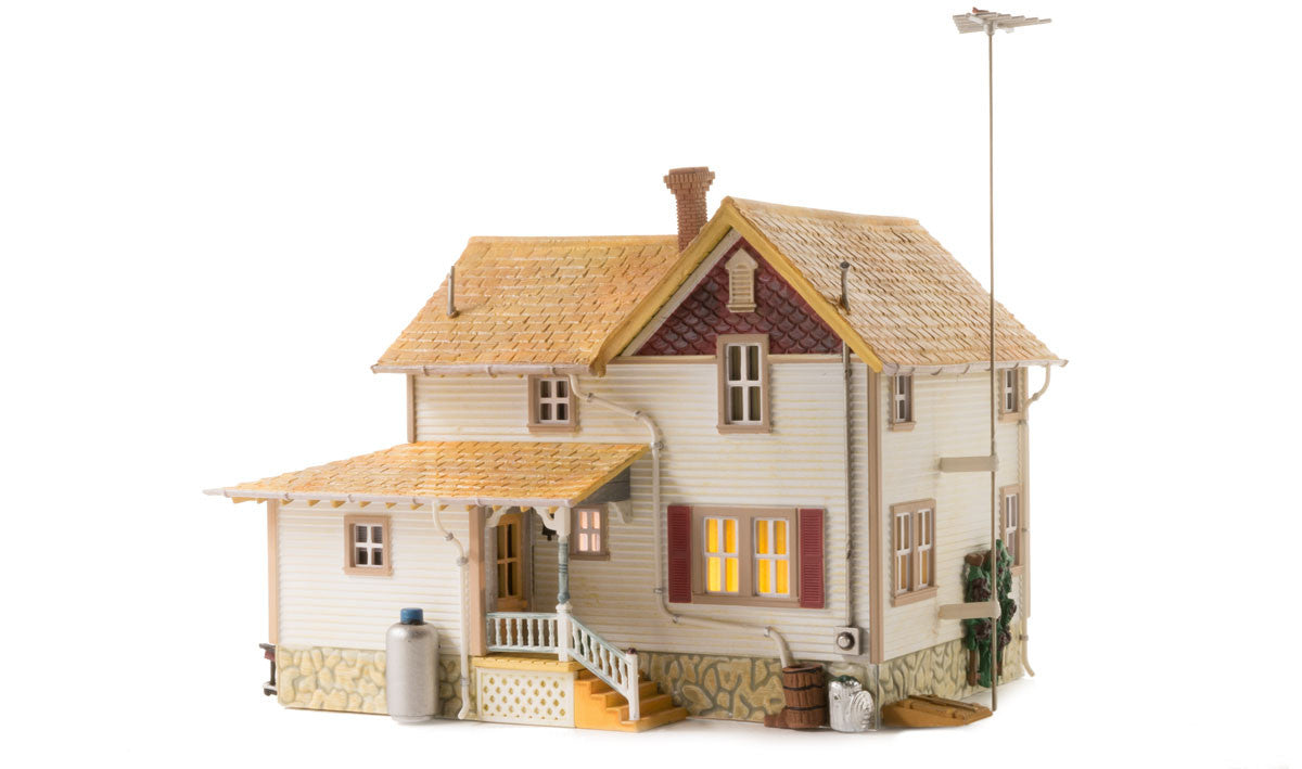 Woodland Scenics HO BR5046 Built Up Corner Porch House