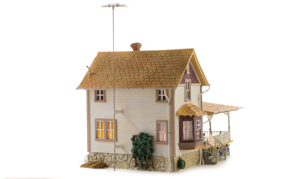 Woodland Scenics HO BR5046 Built Up Corner Porch House