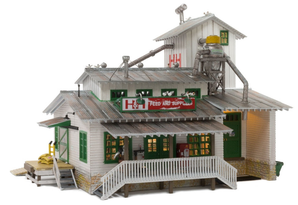 Woodland Scenics HO BR5059 Built Up H&H Feed Mill