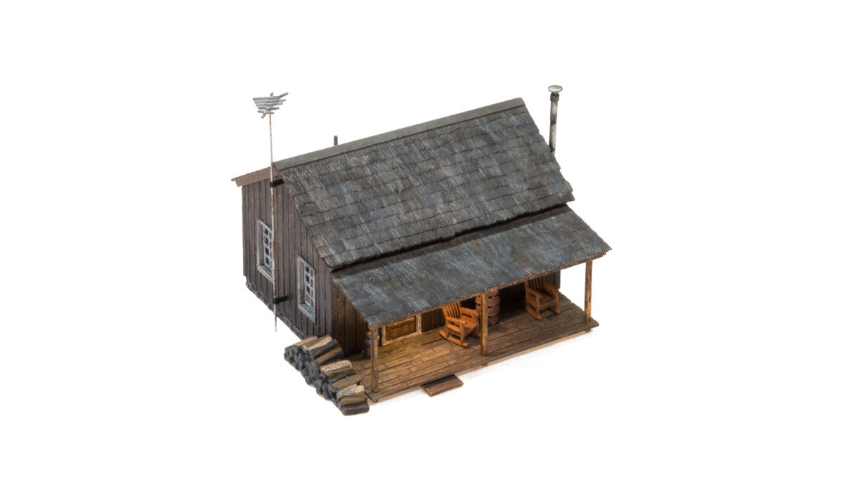 Woodland Scenics HO BR5065 Built Up Rustic Cabin