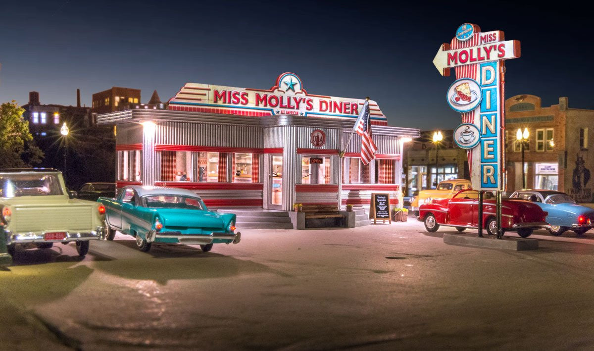 Woodland Scenics HO BR5066 Built & Ready Miss Molly's Diner