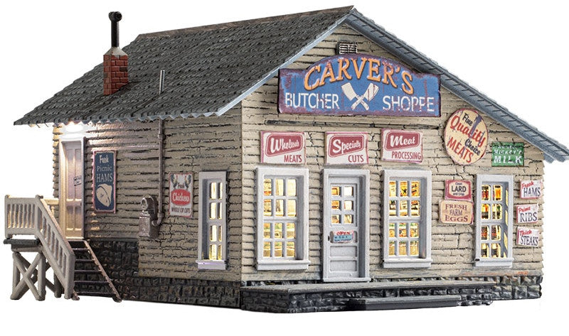 Woodland Scenics HO BR5068 Built Up Carver's Butcher Shoppe