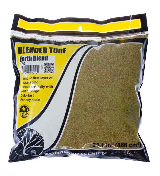 Woodland Scenics T50 Blended Turf - Bag - Earth Blend