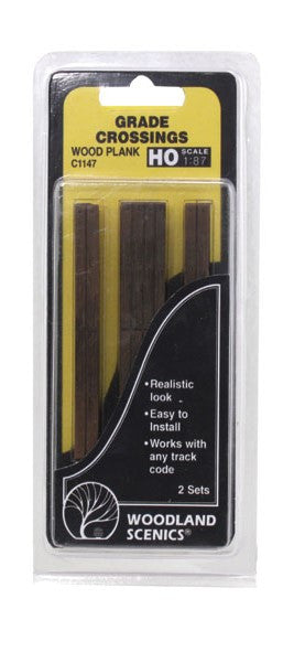 Woodland Scenics HO C1147 Grade Crossing Wood Plank - 2 Sets
