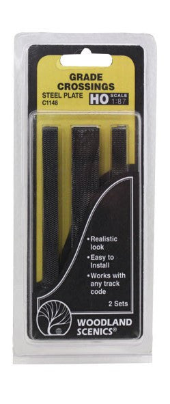Woodland Scenics HO C1148 Grade Crossing Steel Plate - 2 Sets