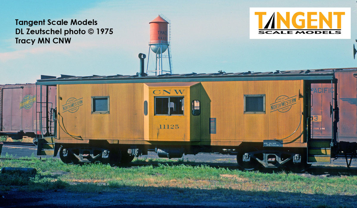 Tangent Scale Models HO 60521-01 ICC CNW Bay Window Caboose Chicago & Northwestern 'Yellow Repaint 1970+' CNW #11105