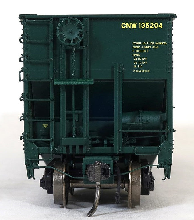 Tangent Scale Models HO 24061-02 Pullman-Standard PS 4000 100T Triple Coal Hopper Chicago & North Western Phase 2 'Clinton Repaint 8-1985' CNW #135201
