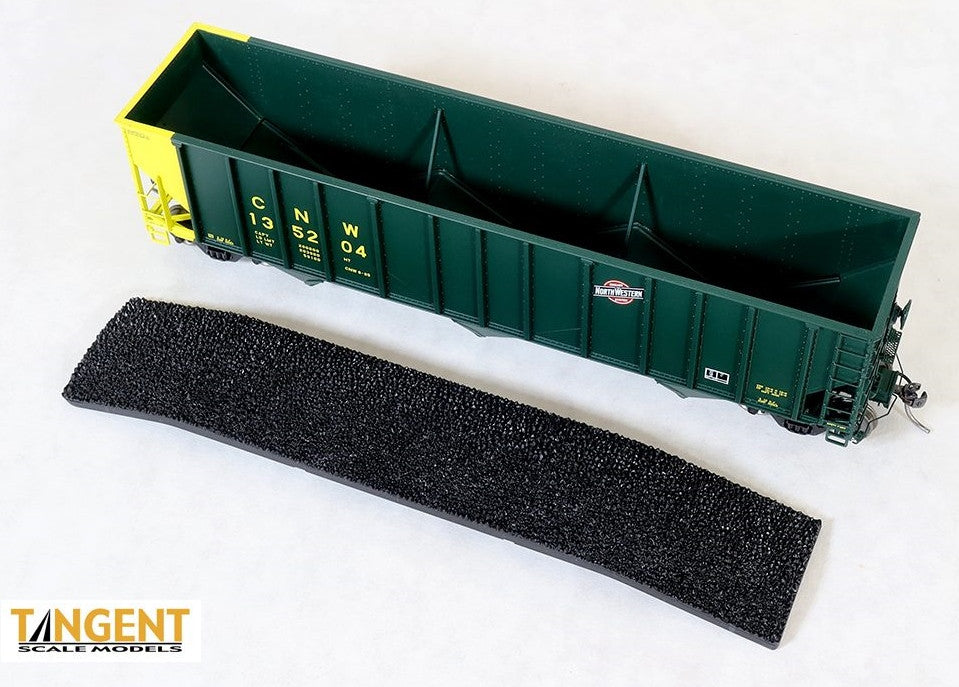 Tangent Scale Models HO 24061-02 Pullman-Standard PS 4000 100T Triple Coal Hopper Chicago & North Western Phase 2 'Clinton Repaint 8-1985' CNW #135201