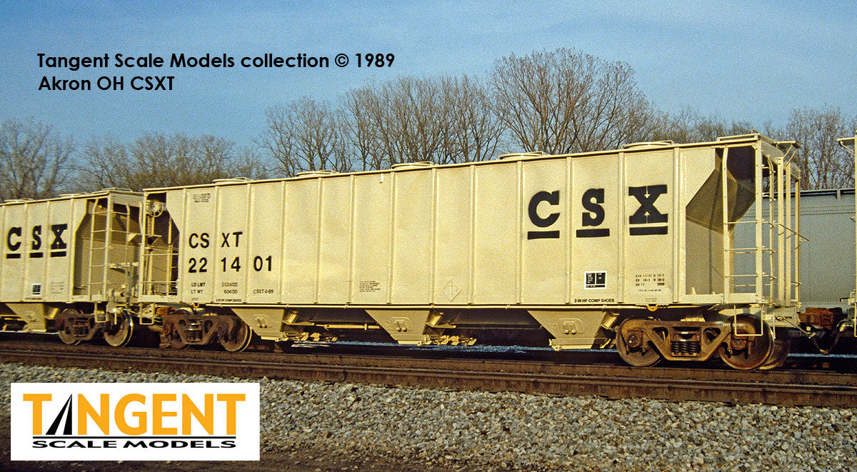 Tangent Scale Models HO 35161-01 Pullman-Standard 2929 Covered Hopper CSX 'Repaint 1989' CSXT #221069