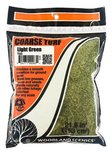 Woodland Scenics T63 Coarse Turf - Bag - Light Green