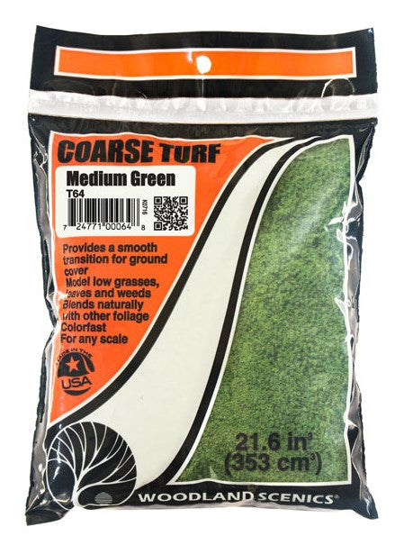 Woodland Scenics T64 Coarse Turf - Bag - Medium Green