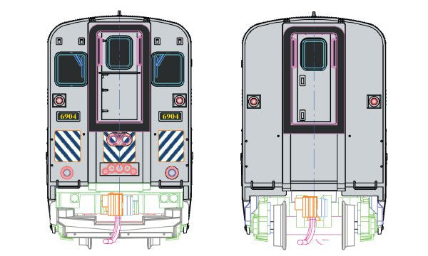 Kato N 106-9002 Pacific Surfliner Add-On 4-Piece Set