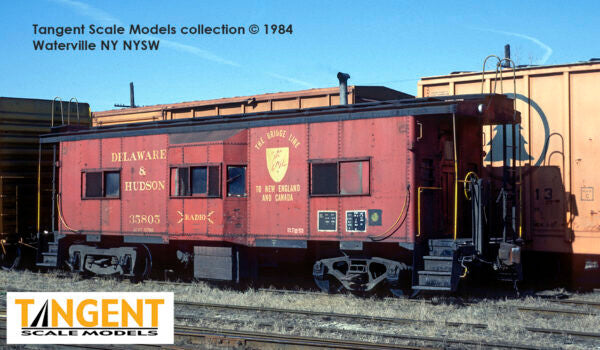 Tangent Scale Models HO 60715-01 Erie ICC Bay Window Caboose Delaware & Hudson 'Bridge Line Repaint 1981+ Era' D&H #35805