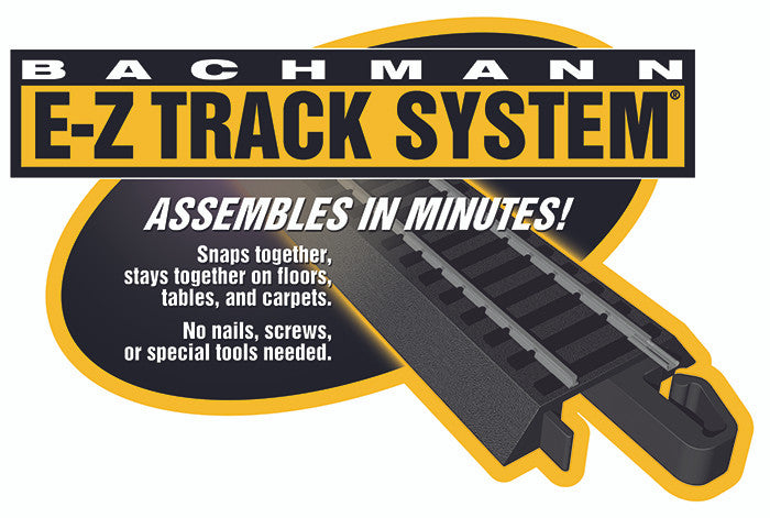 Bachmann HO 44503 Nickel Silver Rail/Gray Roadbed E-Z Track 22" Radius Curve - 4 Pack